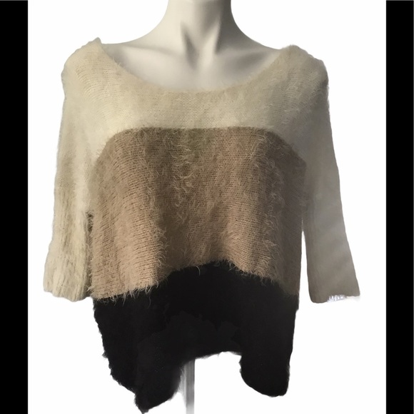 Gianni Bini Fuzzy Color Block Sweater - Picture 2 of 8